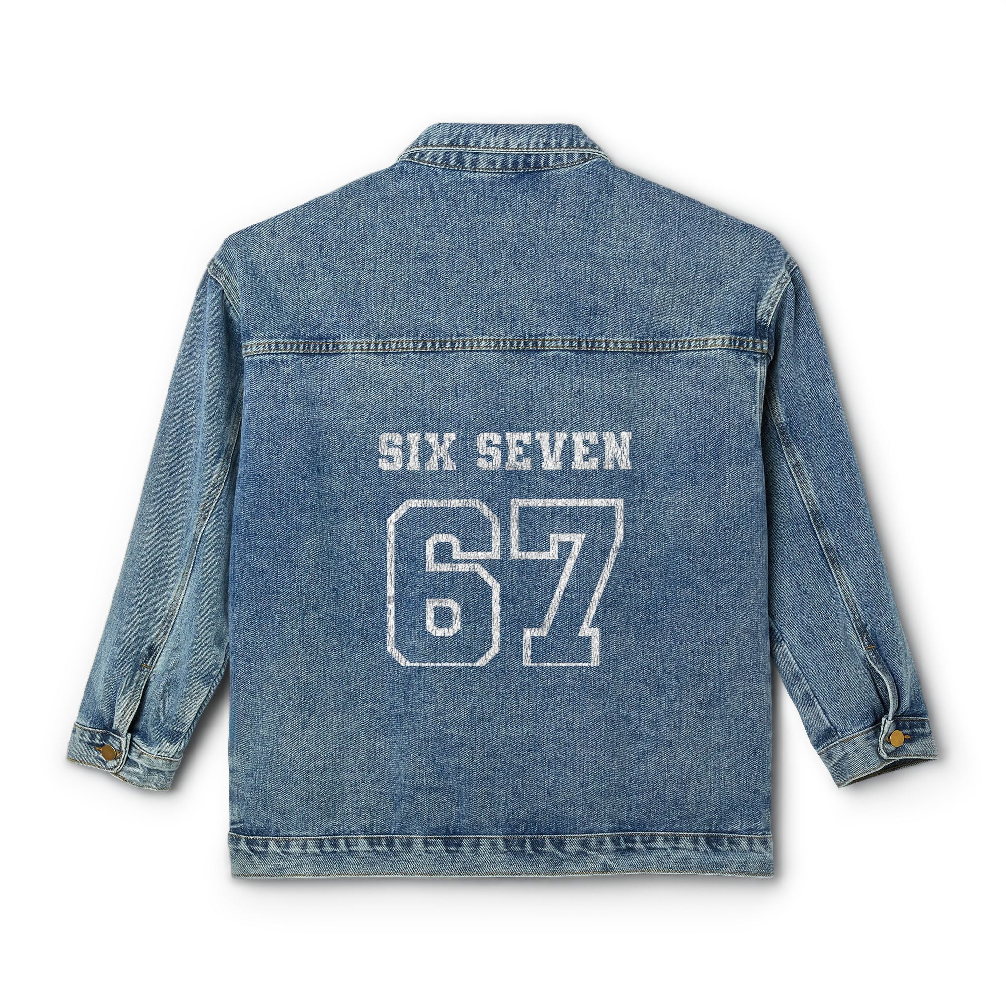 Six Seven 67 varsity number denim jacket | Jacket