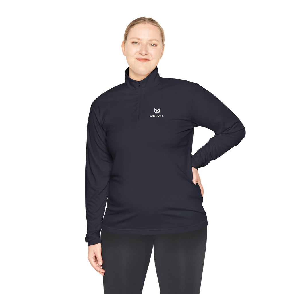 Minimal Fox Logo Quarter-Zip Pullover | Small Chest Emblem