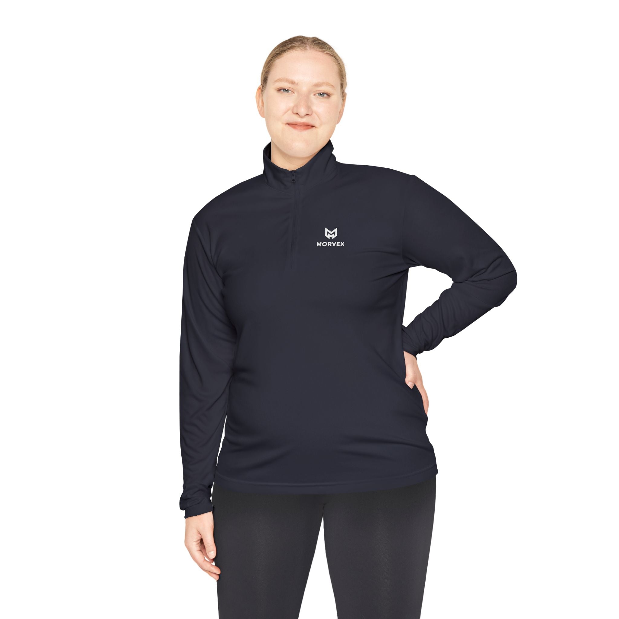 Minimal Fox Logo Quarter-Zip Pullover | Small Chest Emblem