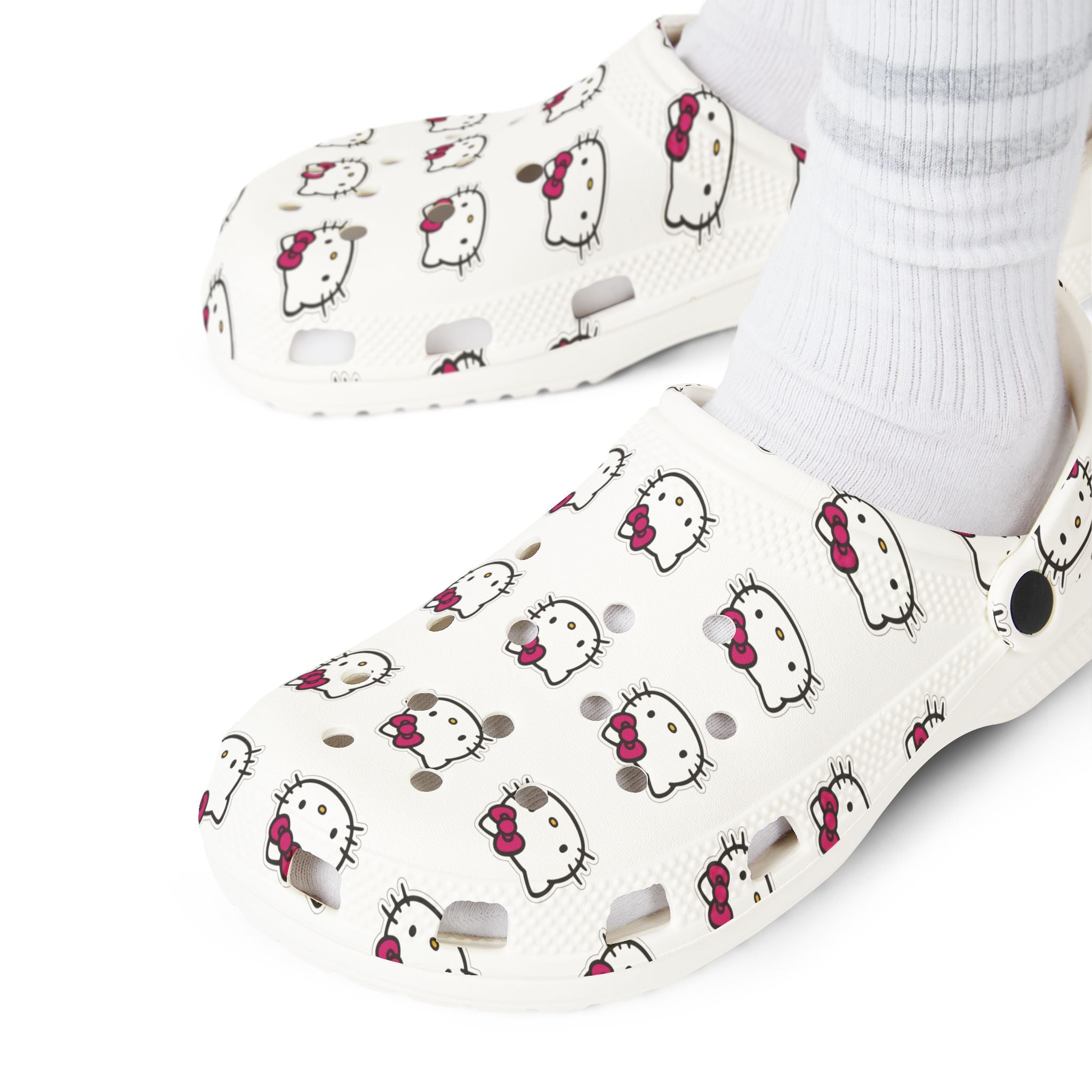 Hello Kitty Pattern EVA Foam Clogs | Cute Cartoon Face Slip-On Shoes
