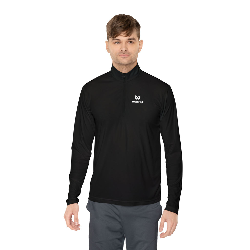 Minimal Fox Logo Quarter-Zip Pullover | Small Chest Emblem