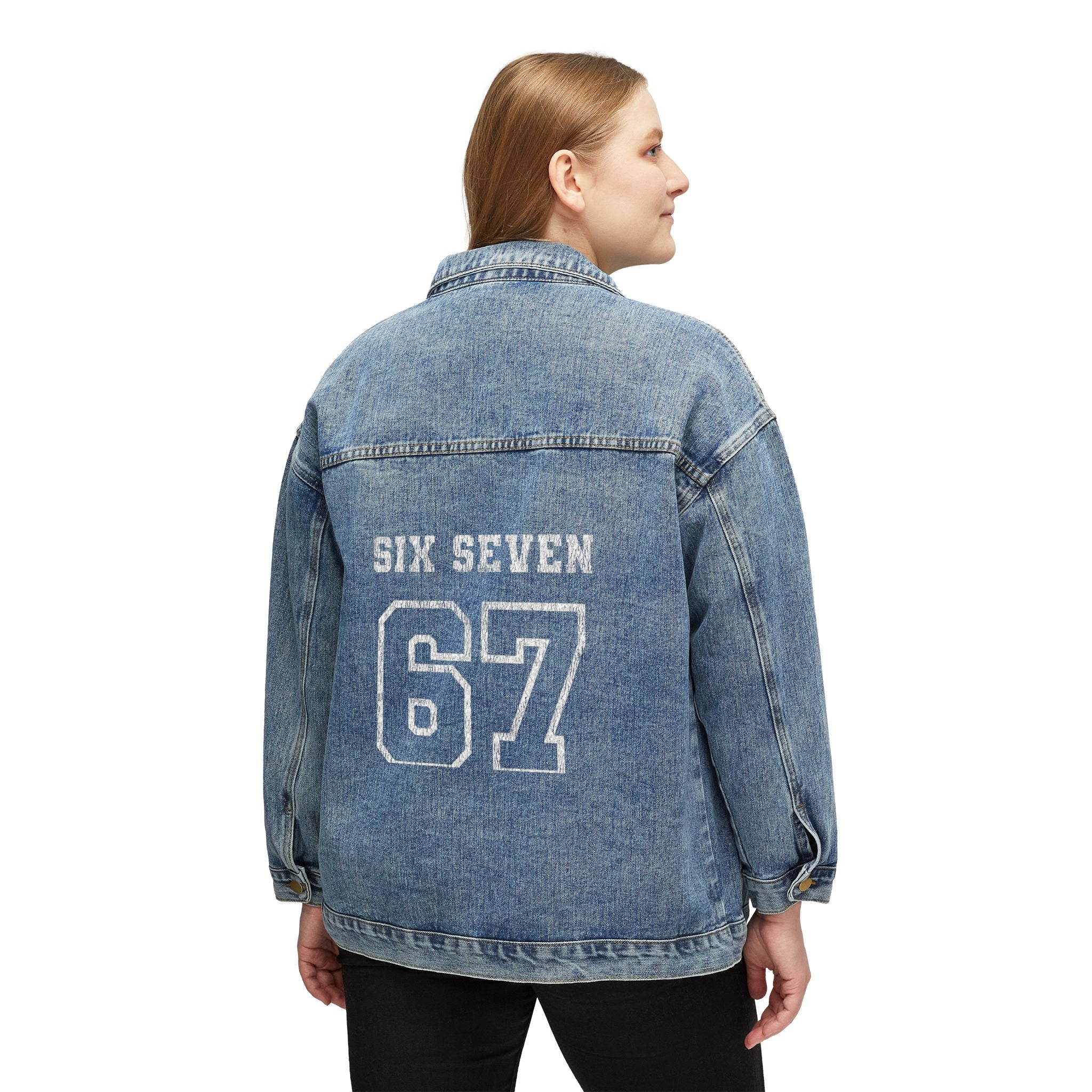 Six Seven 67 varsity number denim jacket | Jacket