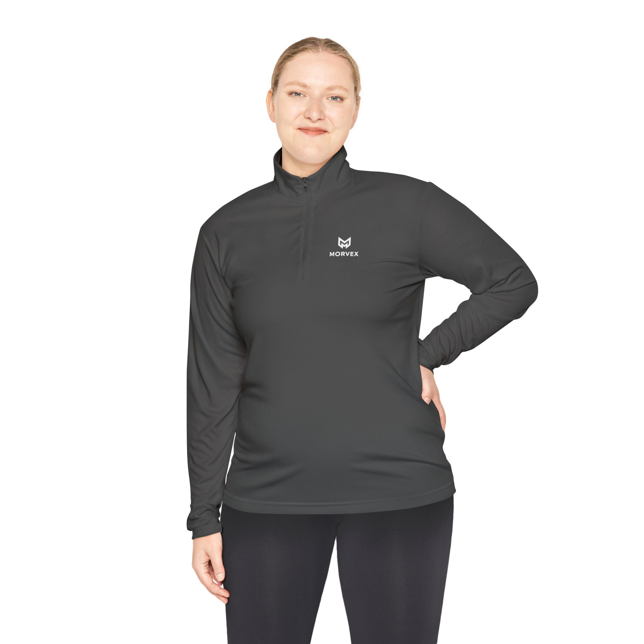 Minimal Fox Logo Quarter-Zip Pullover | Small Chest Emblem